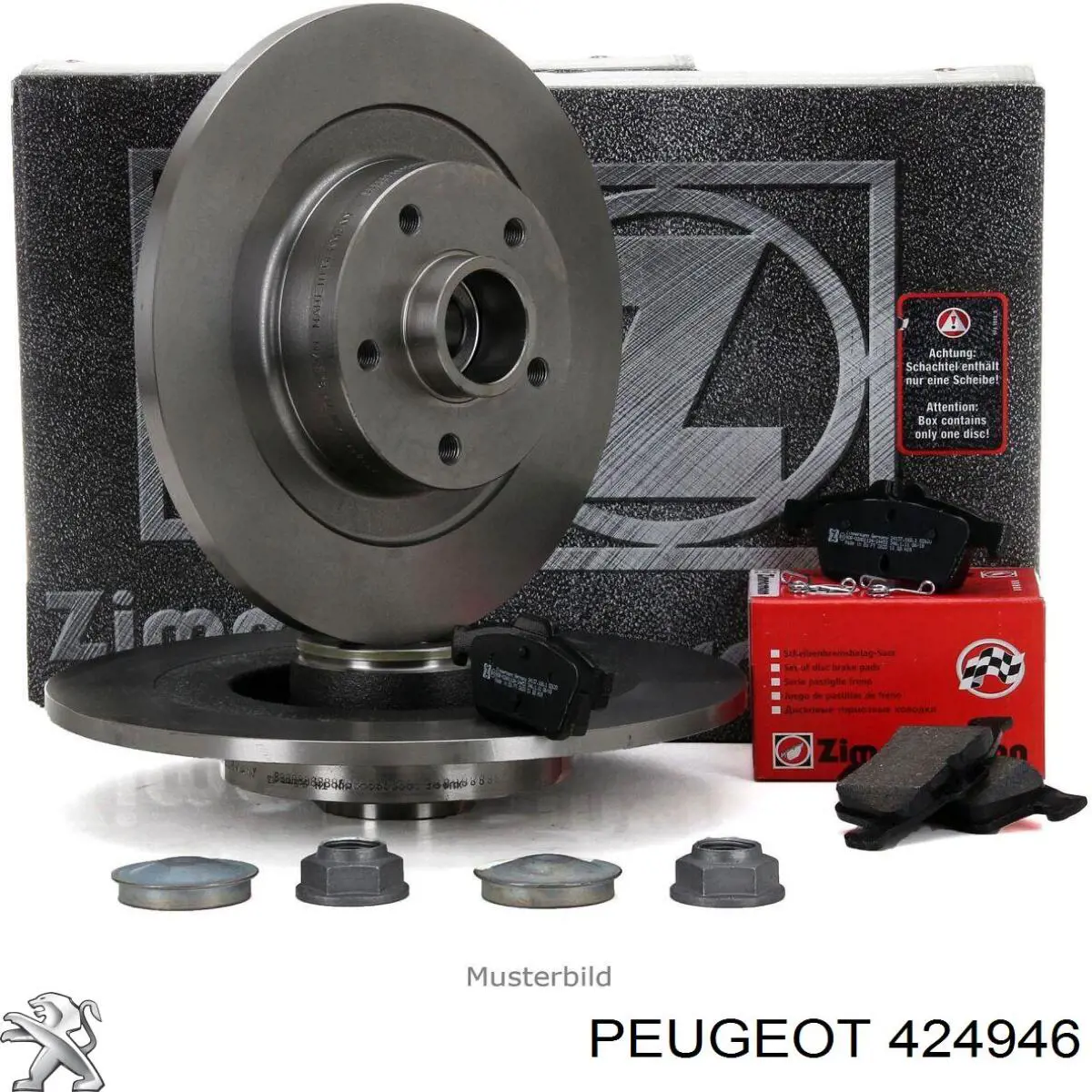 424946 Peugeot/Citroen Disco do freio traseiro