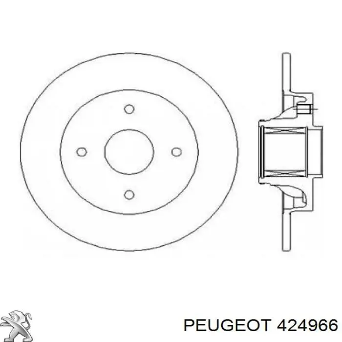Купить 424966 Peugeot/Citroen Диск тормозной задний