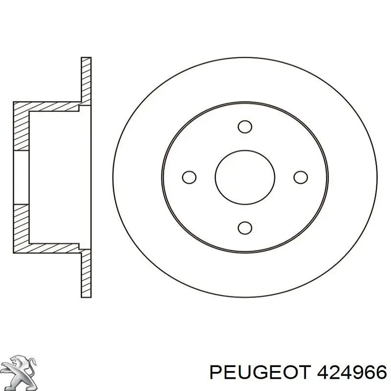 Задний тормозной диск Peugeot/Citroen 424966 цена, от 153.29 USD