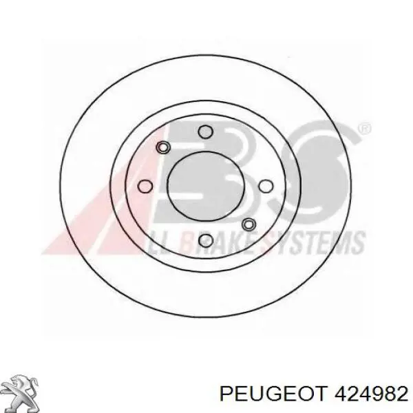 Передние тормозные диски 424982 Peugeot/Citroen