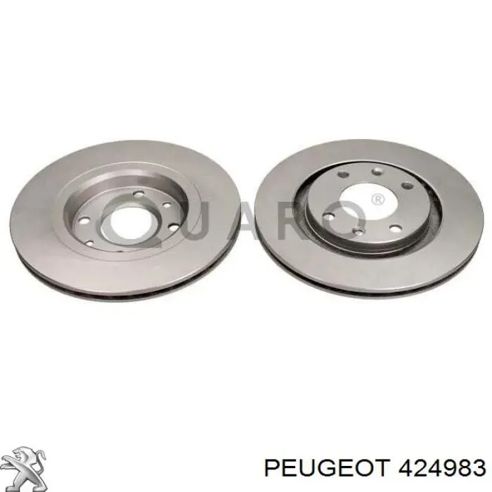 424983 Peugeot/Citroen Диск тормозной передний