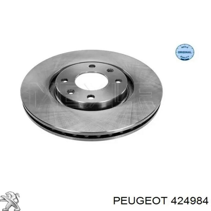 424984 Peugeot/Citroen диск тормозной передний