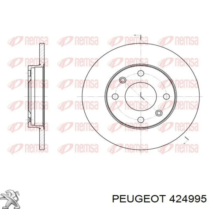 Freno de disco delantero 424995 Peugeot/Citroen