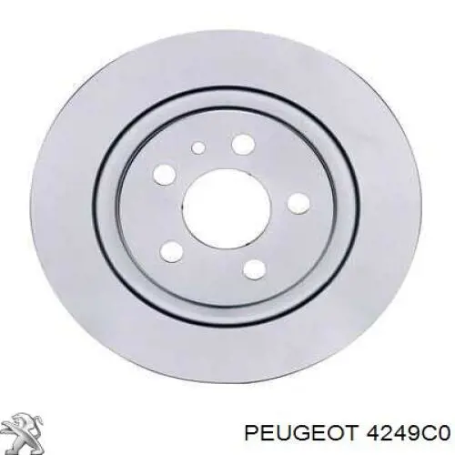 Disco de freno trasero 4249C0 Peugeot/Citroen