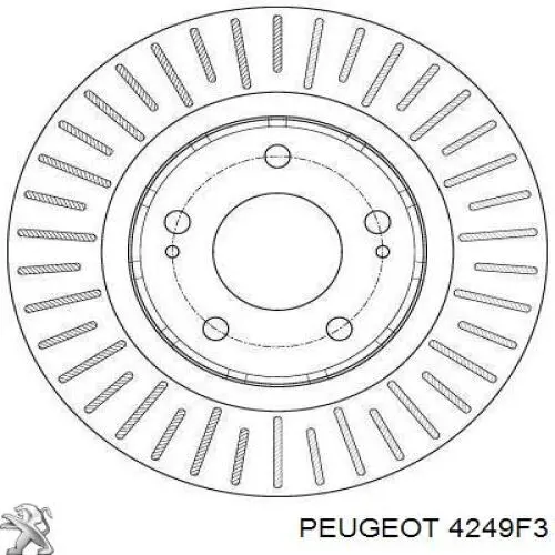 4249F3 Peugeot/Citroen Диск тормозной передний