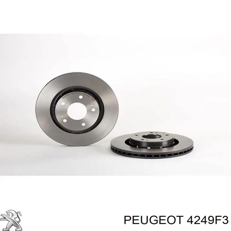 Передние тормозные диски 4249F3 Peugeot/Citroen