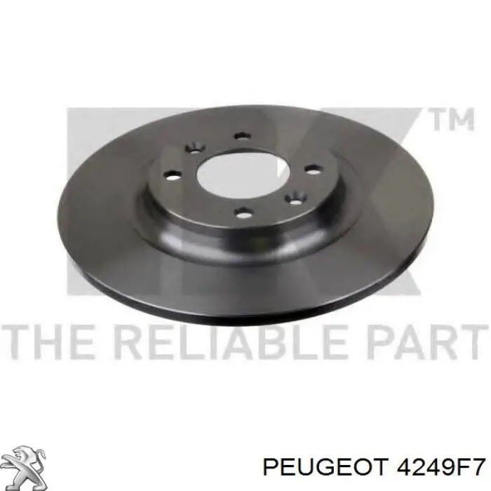 Купить 4249F7 Peugeot/Citroen Диск тормозной задний