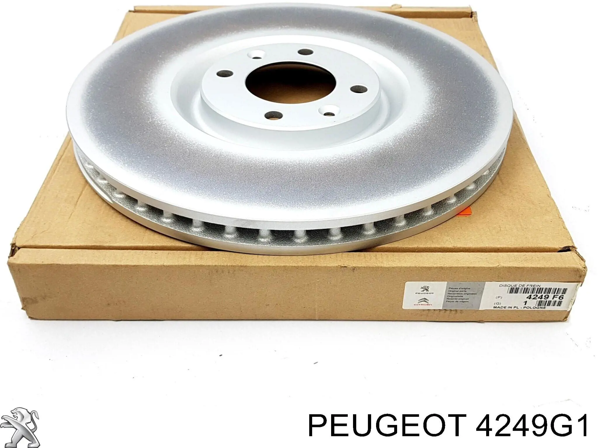 Передние тормозные диски 4249G1 Peugeot/Citroen