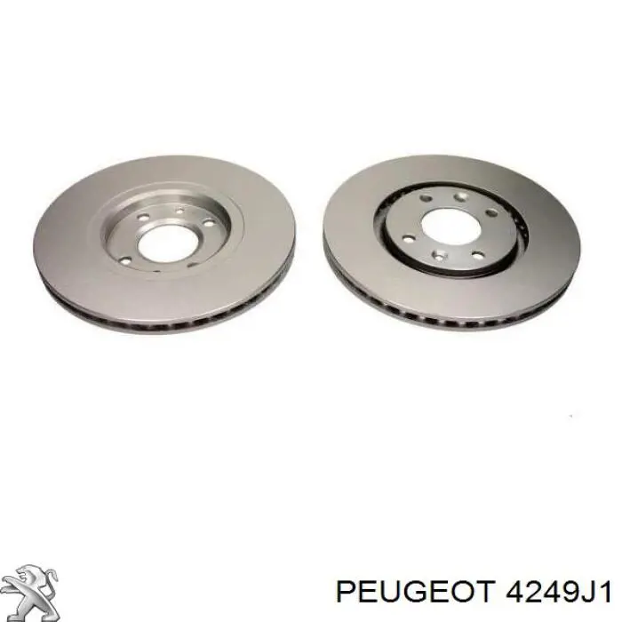 Передние тормозные диски 4249J1 Peugeot/Citroen