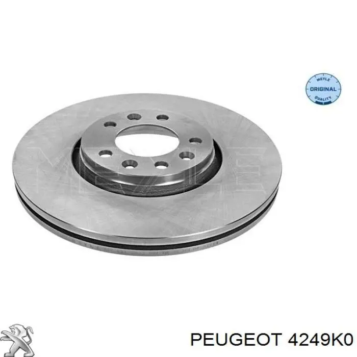Передние тормозные диски 4249K0 Peugeot/Citroen