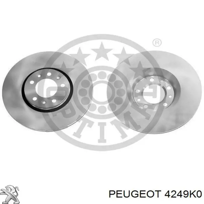 Freno de disco delantero 4249K0 Peugeot/Citroen