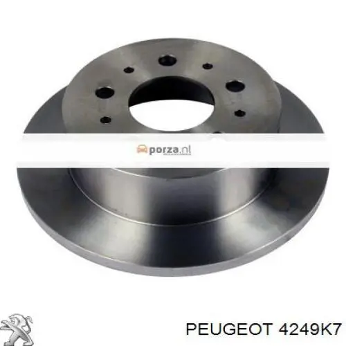 4249K7 Peugeot/Citroen диск тормозной задний