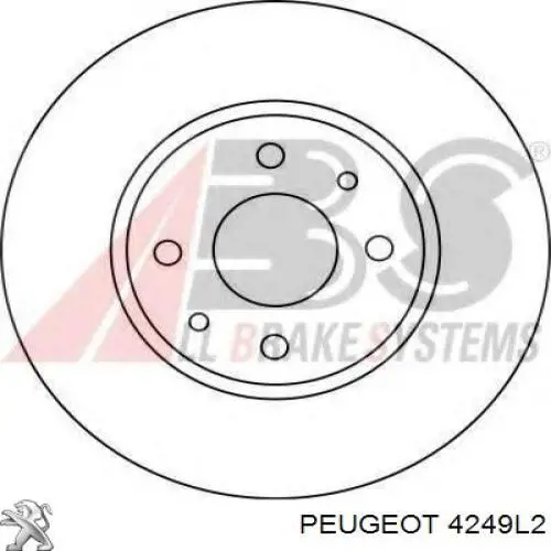 4249L2 Peugeot/Citroen диск тормозной передний