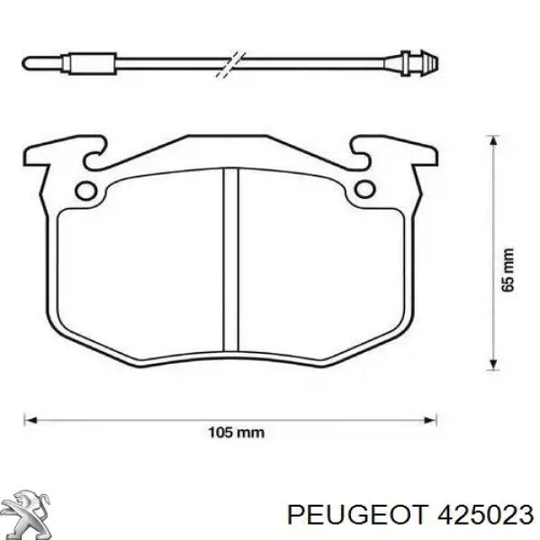 425023 Peugeot/Citroen передние тормозные колодки