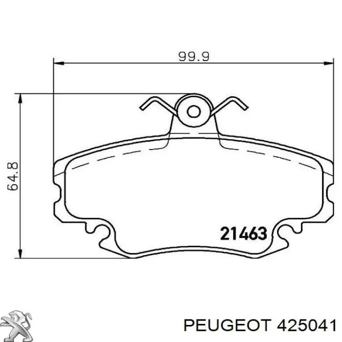 Передние тормозные колодки 425041 Peugeot/Citroen