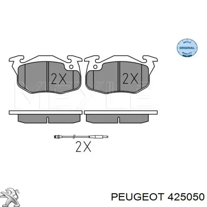 Передние тормозные колодки 425050 Peugeot/Citroen