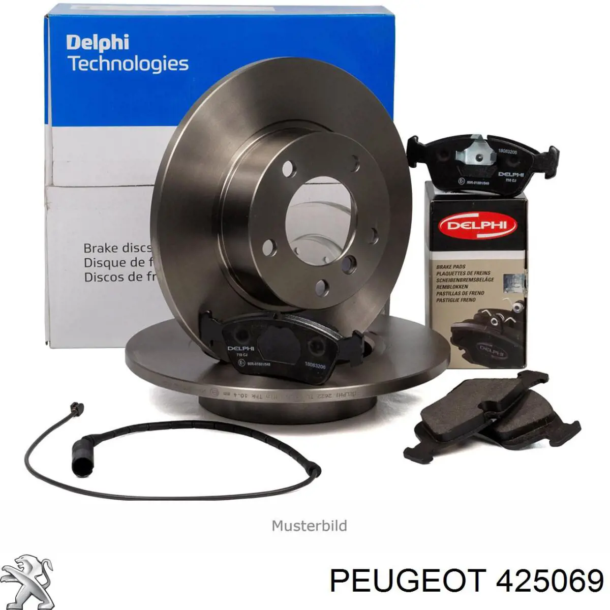 425069 Peugeot/Citroen колодки тормозные передние дисковые