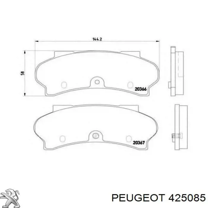 Pastillas de freno delanteras 425085 Peugeot/Citroen