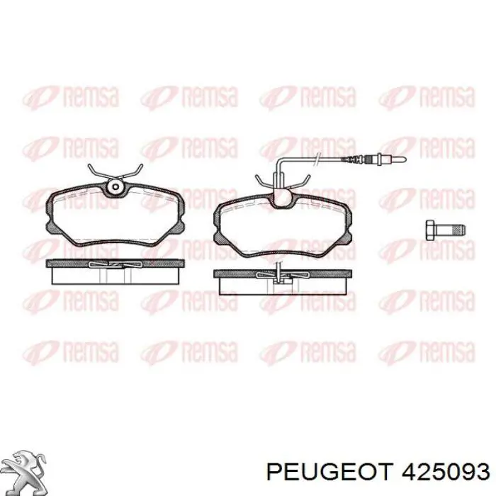 425093 Peugeot/Citroen передние тормозные колодки