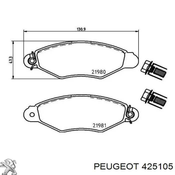 Колодки Peugeot/Citroen 425105 цена, от 20.02 USD