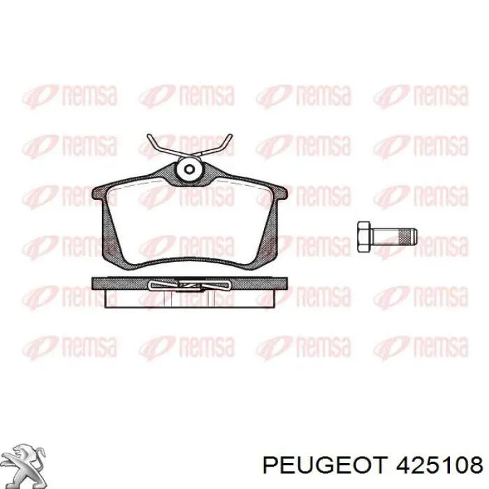 Купить 425108 Peugeot/Citroen Колодки тормозные задние, дисковые