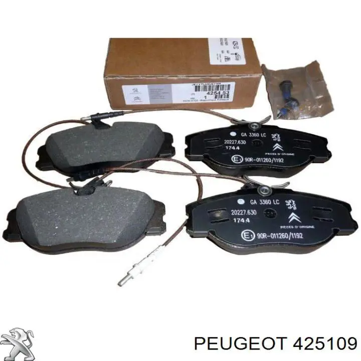 425109 Peugeot/Citroen колодки тормозные передние дисковые