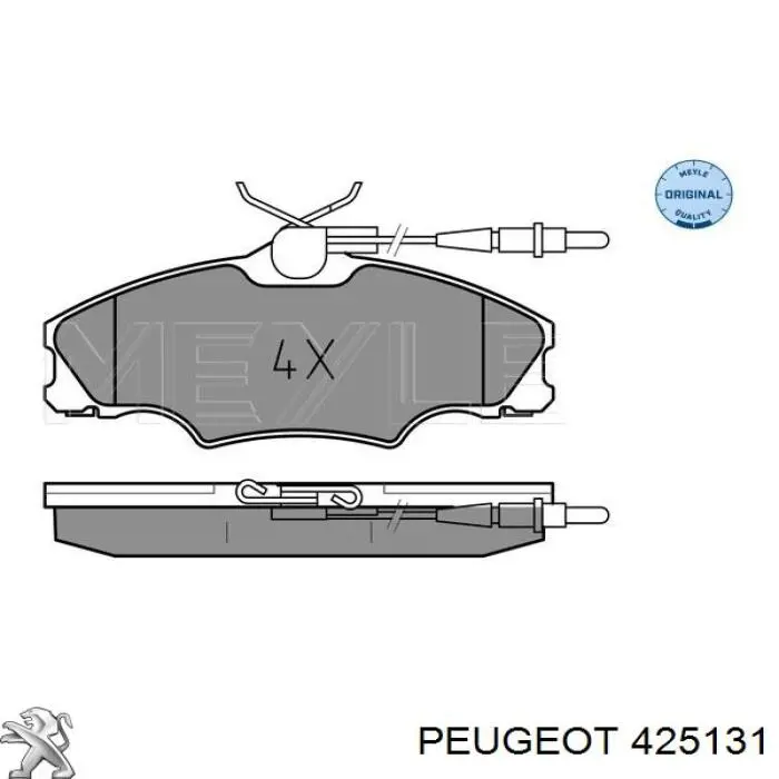 Купить 425131 Peugeot/Citroen Колодки тормозные