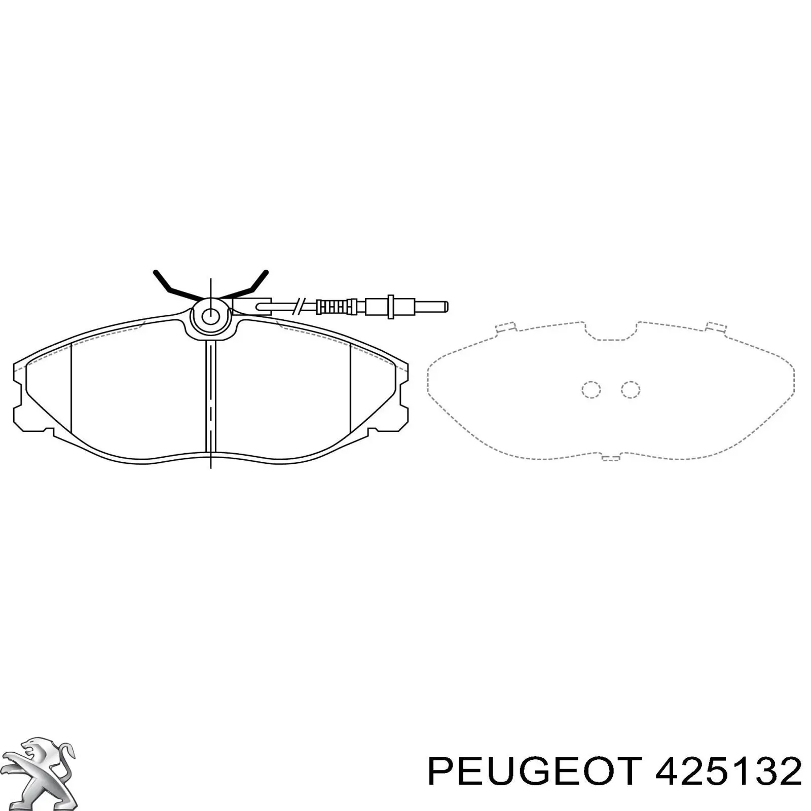425132 Peugeot/Citroen колодки тормозные передние дисковые