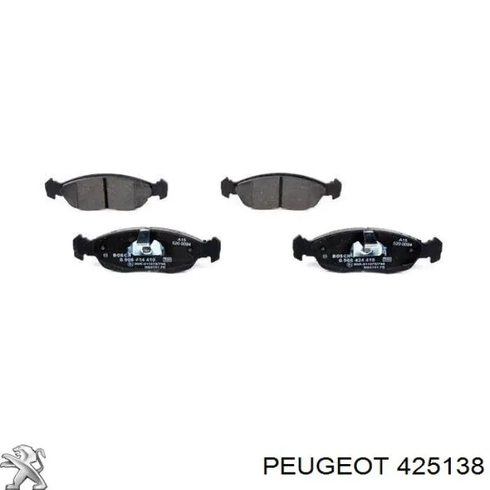 Передние тормозные колодки 425138 Peugeot/Citroen