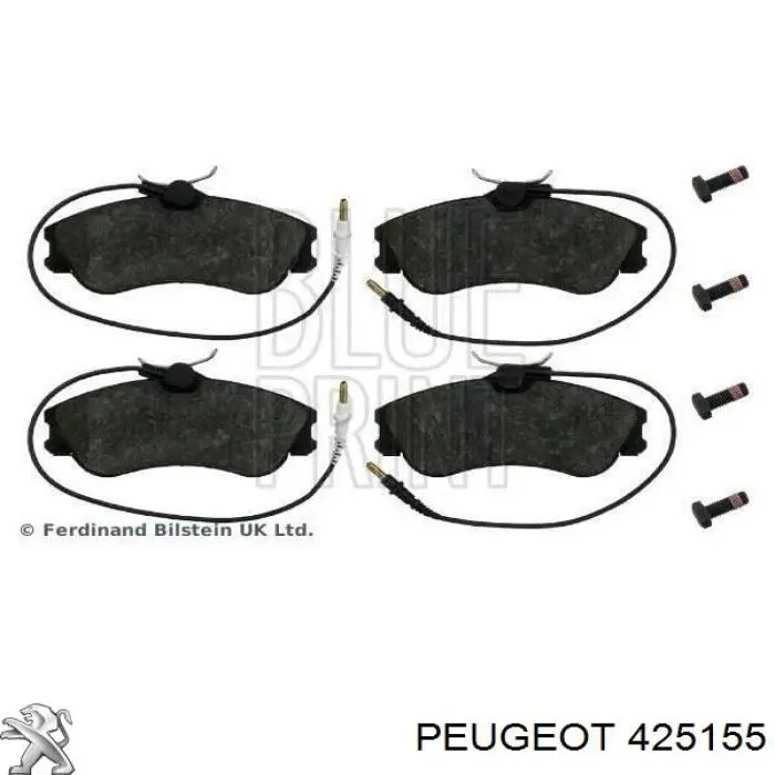 Передние тормозные колодки 425155 Peugeot/Citroen