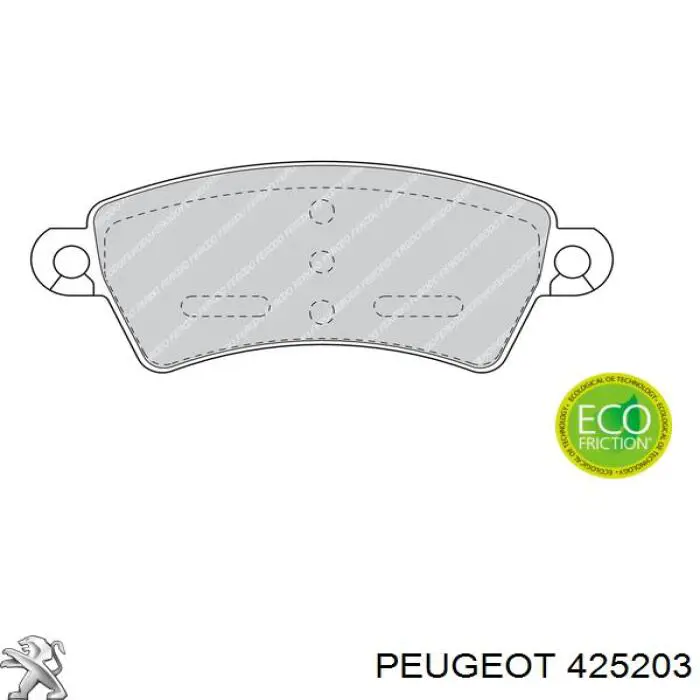 425203 Peugeot/Citroen колодки тормозные передние дисковые
