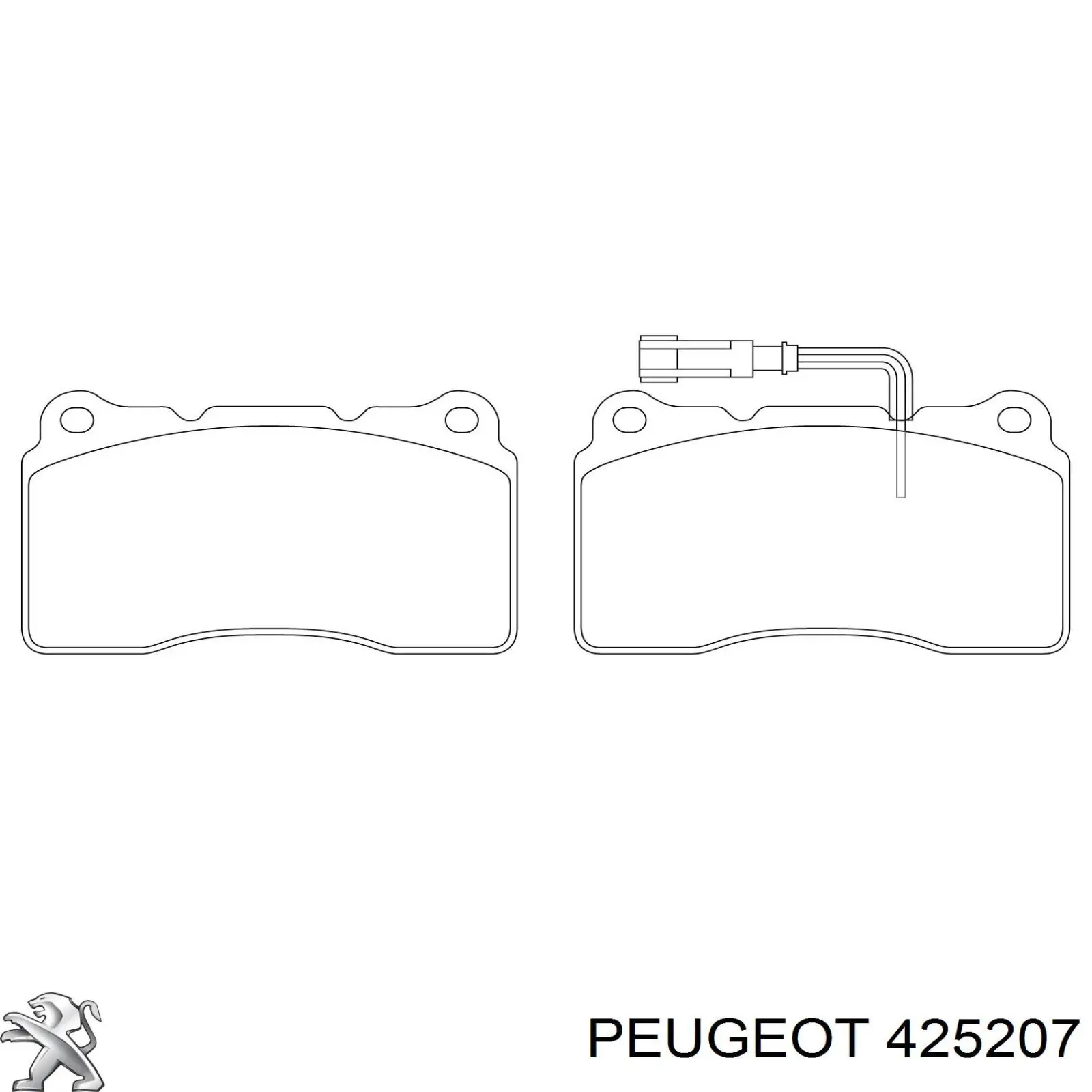 Передние тормозные колодки 425207 Peugeot/Citroen