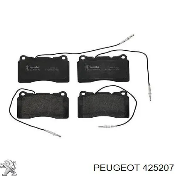 425207 Peugeot/Citroen колодки тормозные передние дисковые