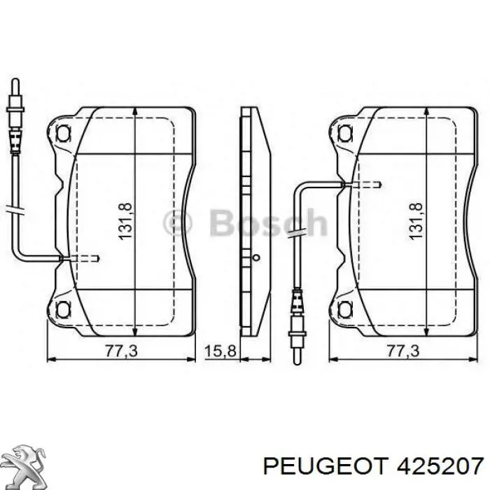 Колодки Peugeot/Citroen 425207 цена, от 41.47 USD