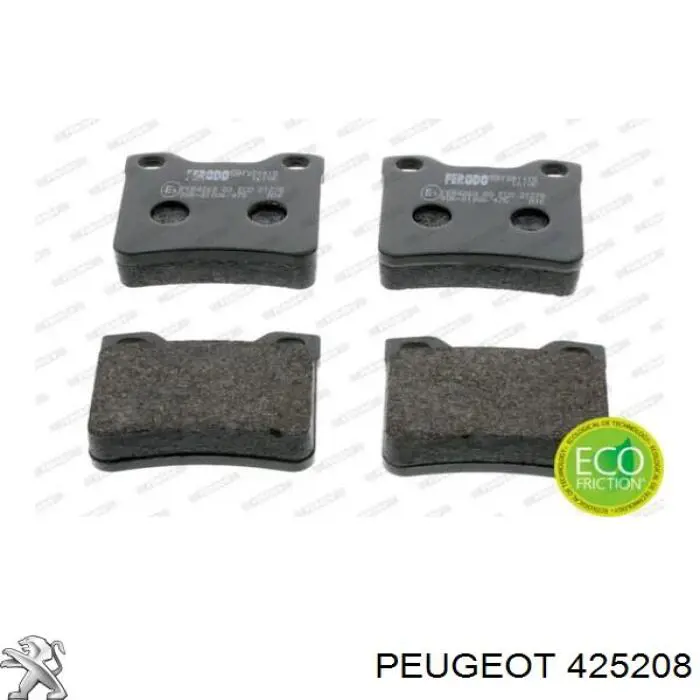 425208 Peugeot/Citroen задние тормозные колодки