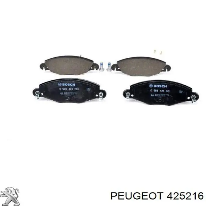 Pastillas de freno delanteras 425216 Peugeot/Citroen