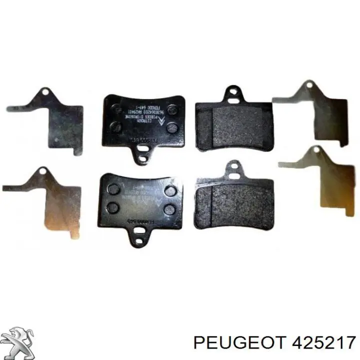 Задние тормозные колодки 425217 Peugeot/Citroen