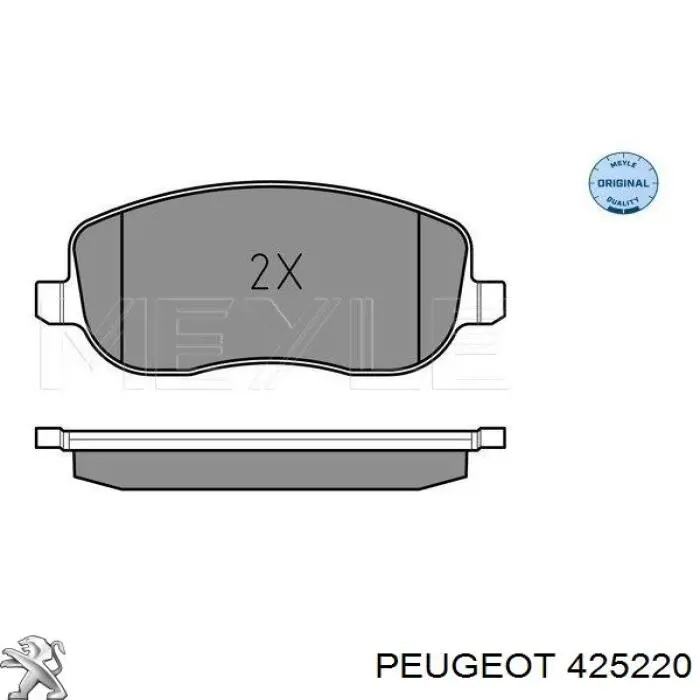425220 Peugeot/Citroen колодки тормозные передние дисковые