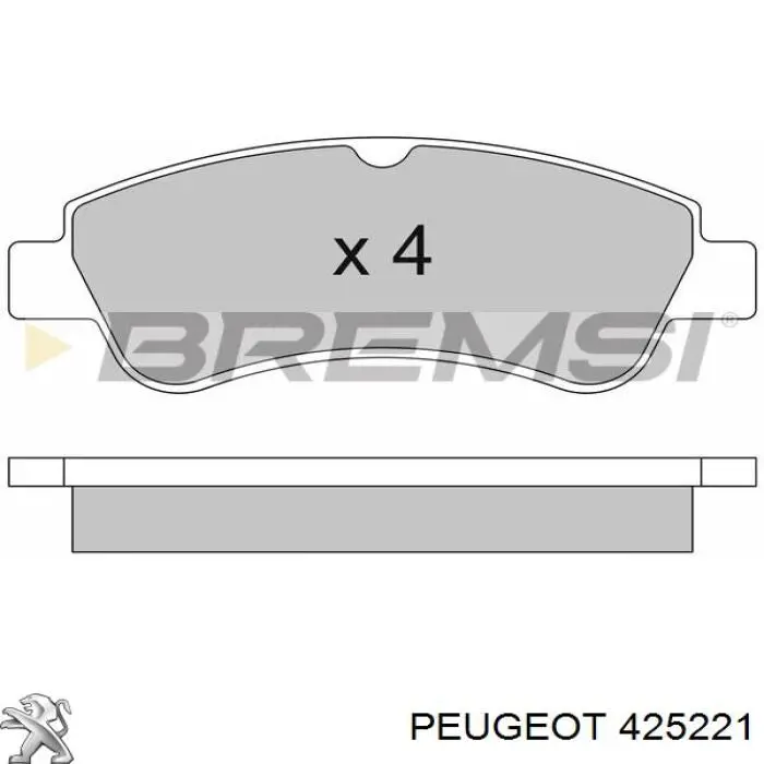 Купить 425221 Peugeot/Citroen Колодки тормозные
