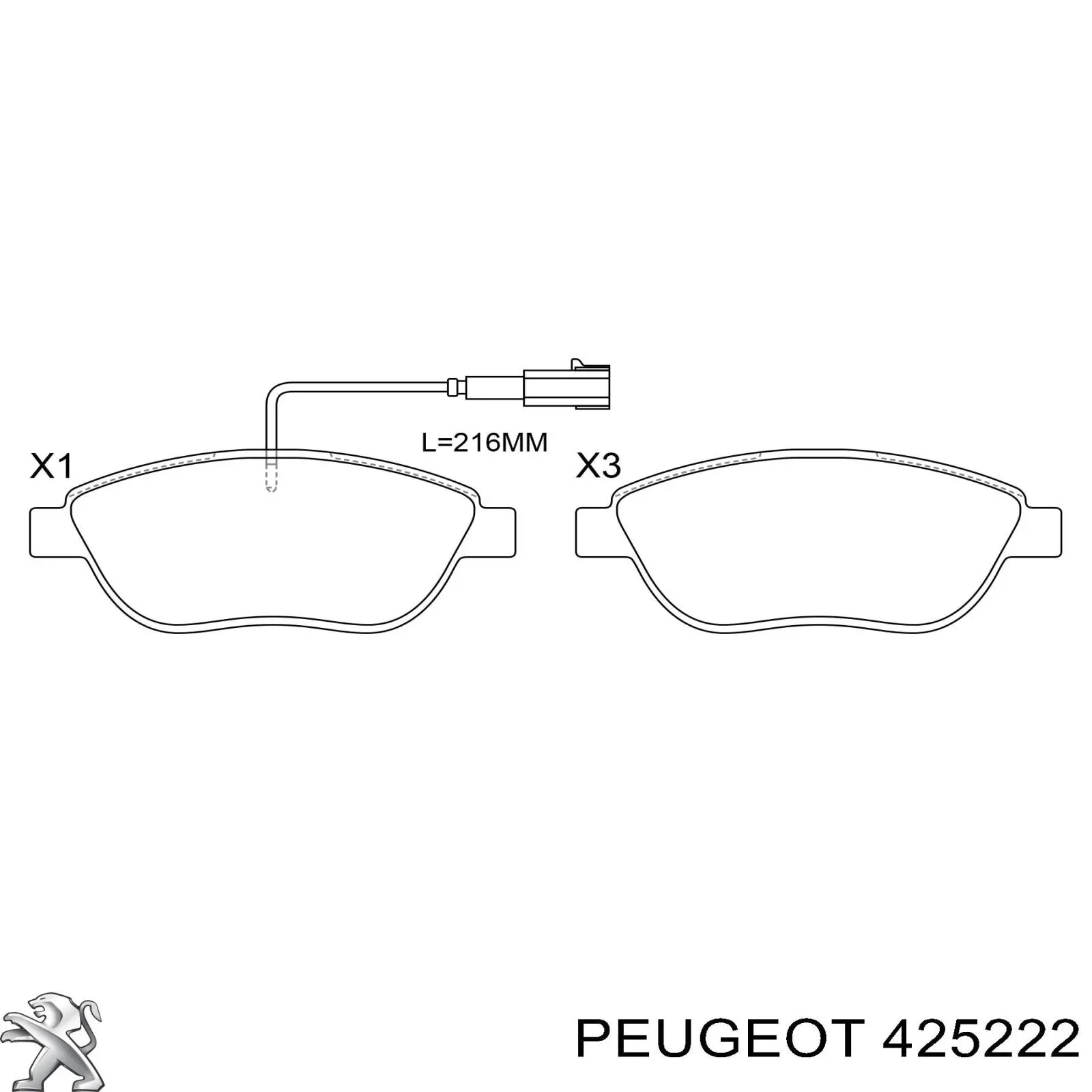 Купить 425222 Peugeot/Citroen Колодки тормозные