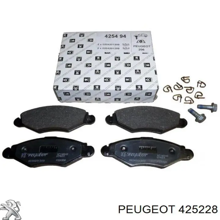 425228 Peugeot/Citroen колодки тормозные передние дисковые