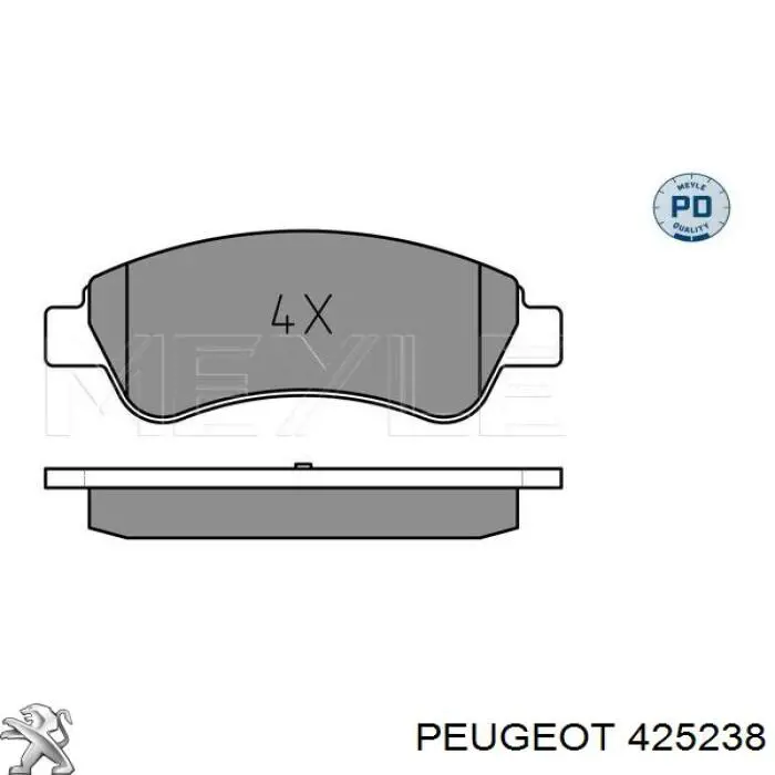 425238 Peugeot/Citroen колодки тормозные передние дисковые