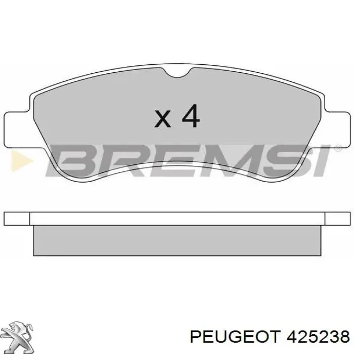 Купить 425238 Peugeot/Citroen Колодки тормозные