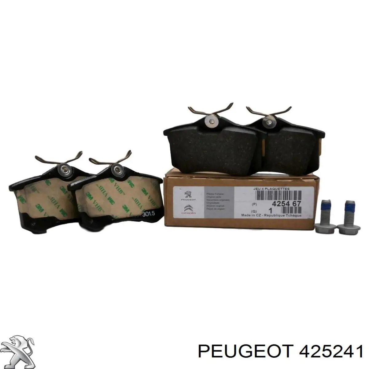 Pastillas de freno traseras 425241 Peugeot/Citroen
