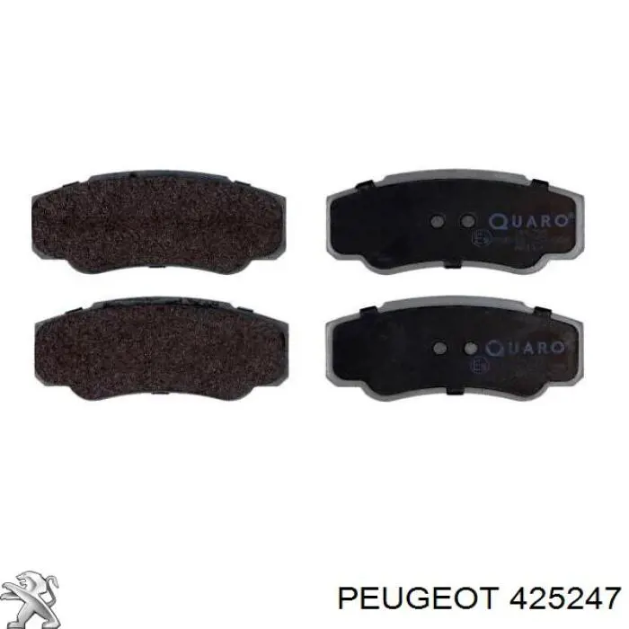 Pastillas de freno traseras 425247 Peugeot/Citroen