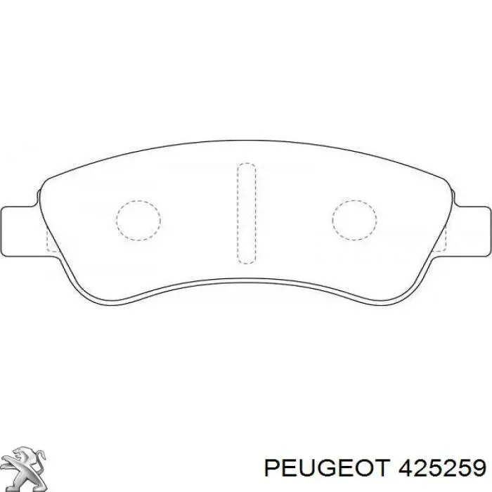 Передние тормозные колодки 425259 Peugeot/Citroen