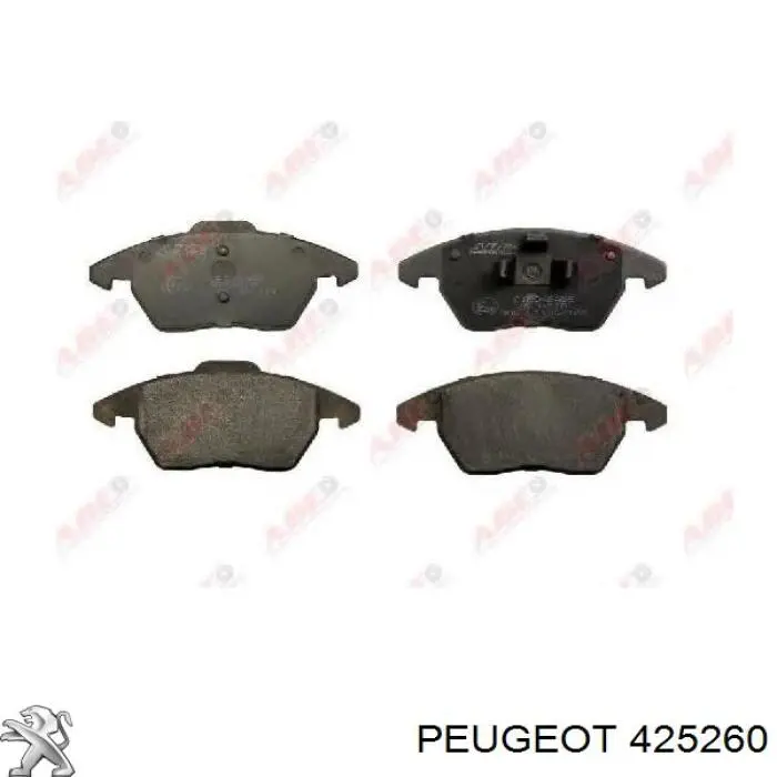 425260 Peugeot/Citroen колодки тормозные передние дисковые