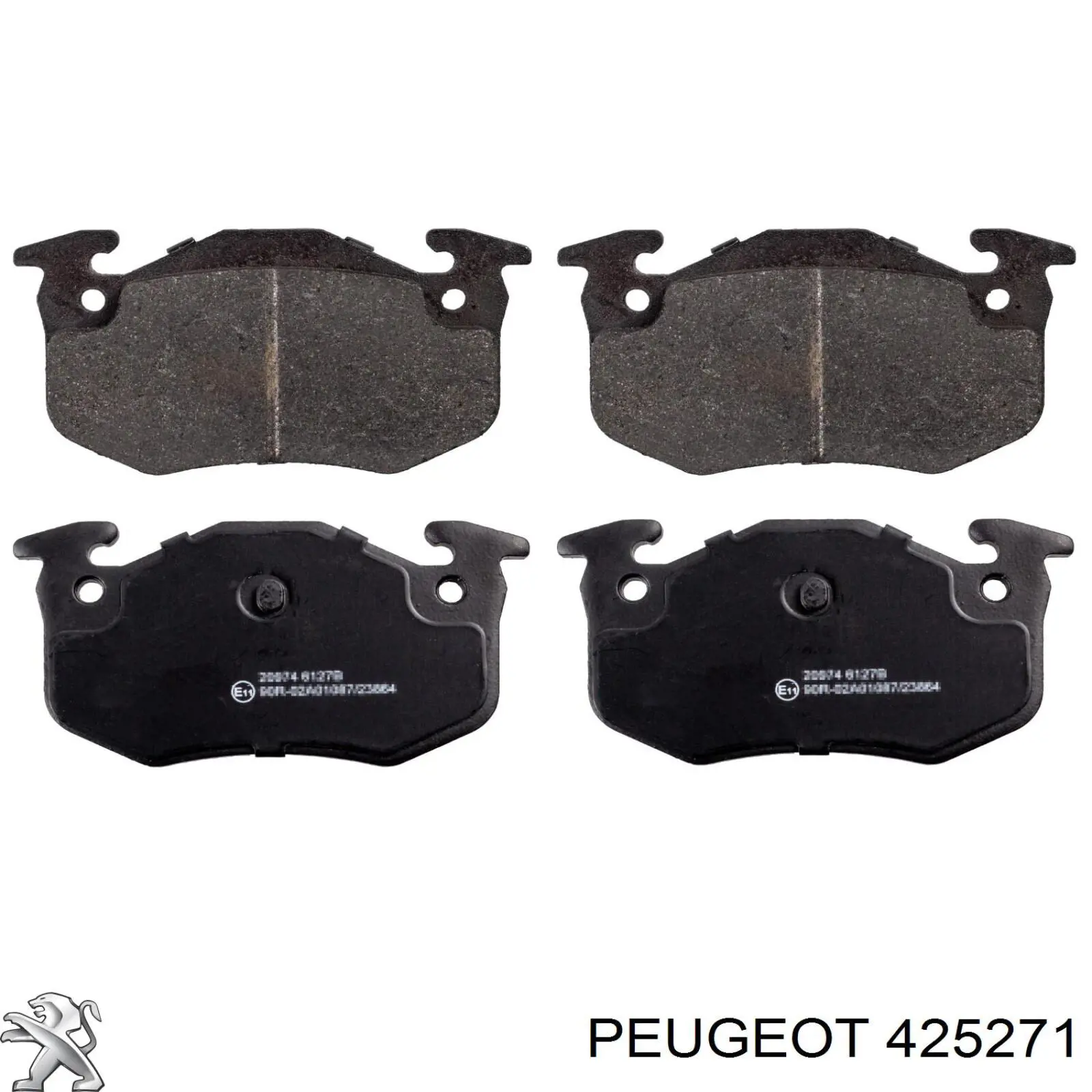 425271 Peugeot/Citroen колодки тормозные задние дисковые
