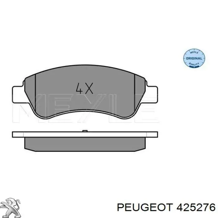 425276 Peugeot/Citroen колодки тормозные передние дисковые