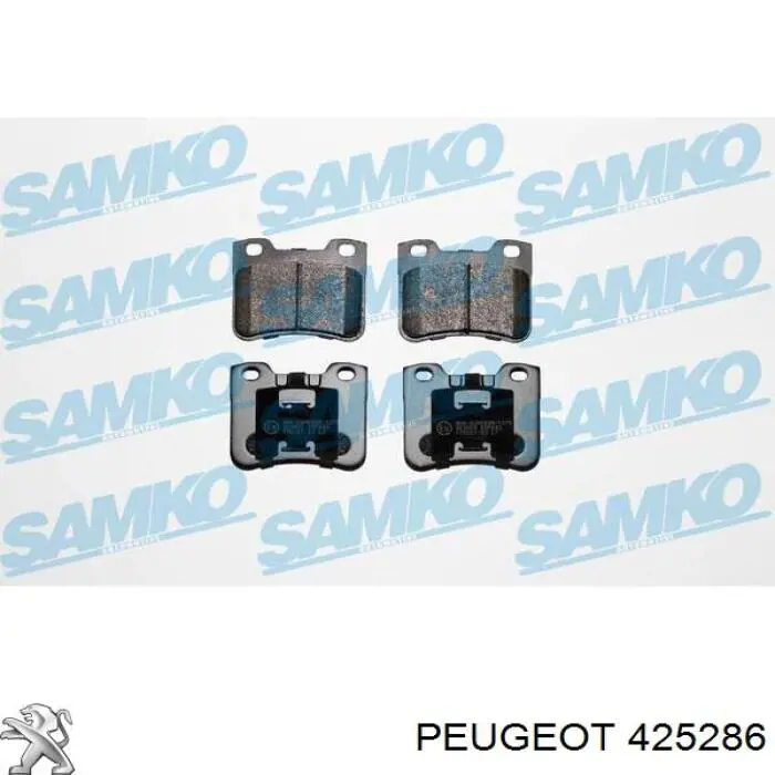 Передние тормозные колодки 425286 Peugeot/Citroen